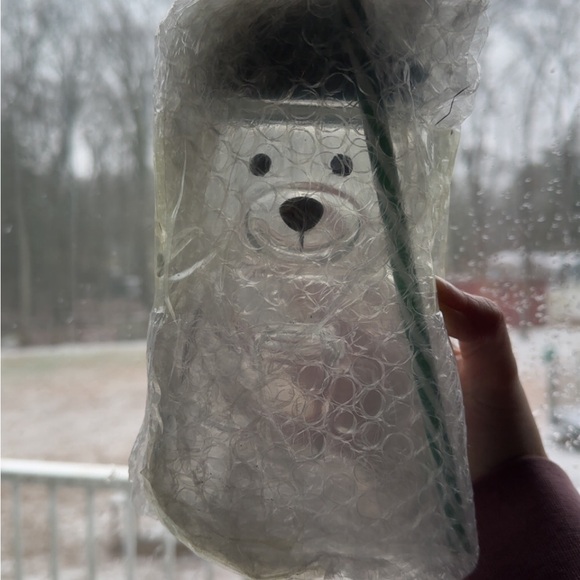 Cute Bear Glass Tumbler with Straw - Picture 6 of 15